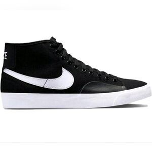 Nike SB Blazer Court Mid Black White Skateboarding Mens Sz. 11